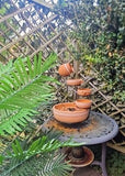 Solar water feature - terracotta cascade
