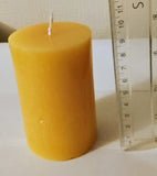 Natural organic beeswax pillar candle candle 9cm 215g