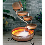 Solar water feature - terracotta cascade